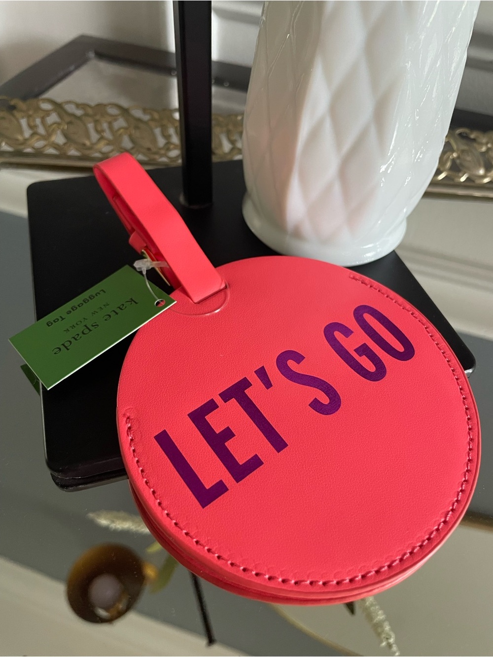 Kate Spade Luggage Tag- Let’s Go